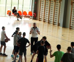 Treniņš Bauskas novada bērnu un jaunatnes sporta skolas basketbolistiem  ar Kristapu Valteru
