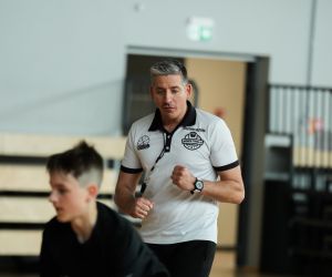 Treniņš Bauskas novada bērnu un jaunatnes sporta skolas basketbolistiem  ar Kristapu Valteru