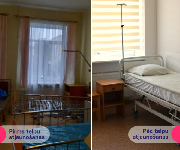 Bauskas slimnīcā atjaunotas pagaidu Dienas stacionāra telpas