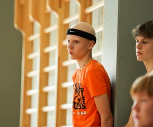 Treniņš Bauskas novada bērnu un jaunatnes sporta skolas basketbolistiem  ar Kristapu Valteru