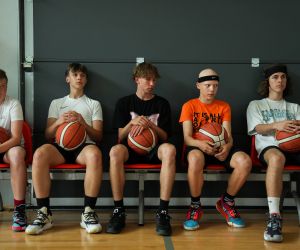 Treniņš Bauskas novada bērnu un jaunatnes sporta skolas basketbolistiem  ar Kristapu Valteru